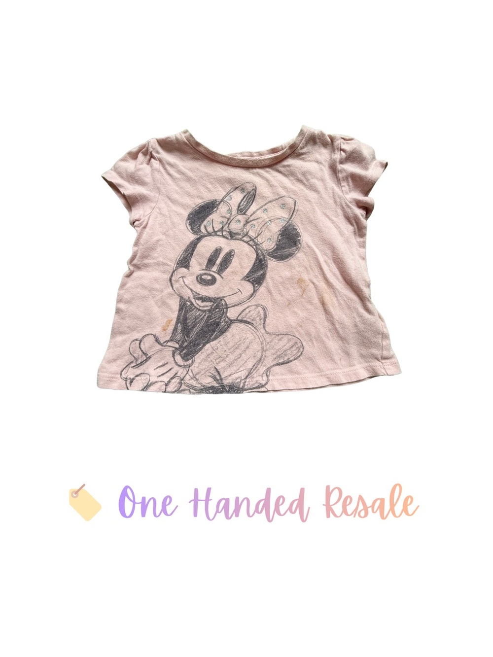 🎀 Baby GAP Kids Disney Pink Minnie Mouse Sketch Girls Graphic Tee Play